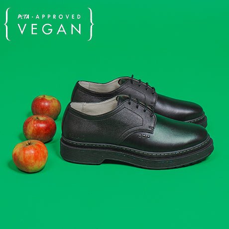 slim fit dress slacks ME.LAND Black apple leather LANDER derby