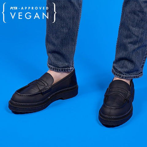 Black apple leather Loafer
