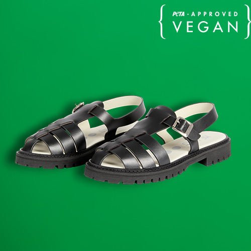 Sandales en cuir de pomme noir - ME.LAND