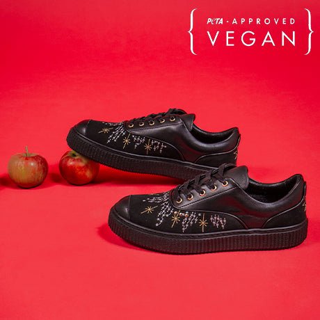 Full black star embroidered MEAKER sneaker ME.LAND x Mademoiselle Pimpante