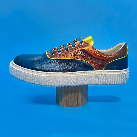 Metallic multi peacock MEAKER sneaker - ME.LAND