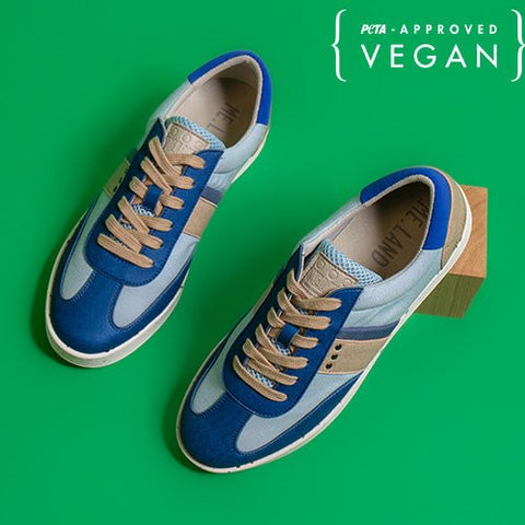 VIVACE Baskets vegan et recyclées ciel et bleu