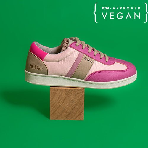 VIVACE vegan and recycled sneaker in pink, fushia and beige