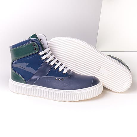Blue and green high top HEAKER sneakers