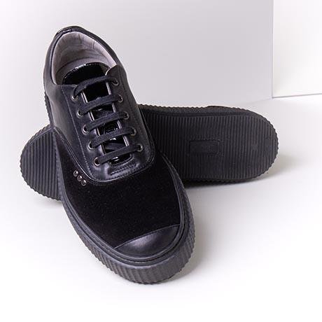 All black suede MEAKER sneaker