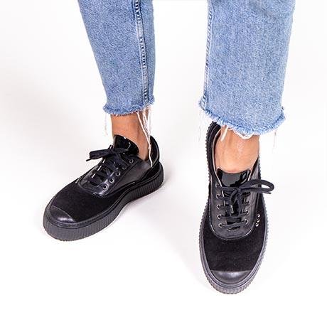 All black suede MEAKER sneaker