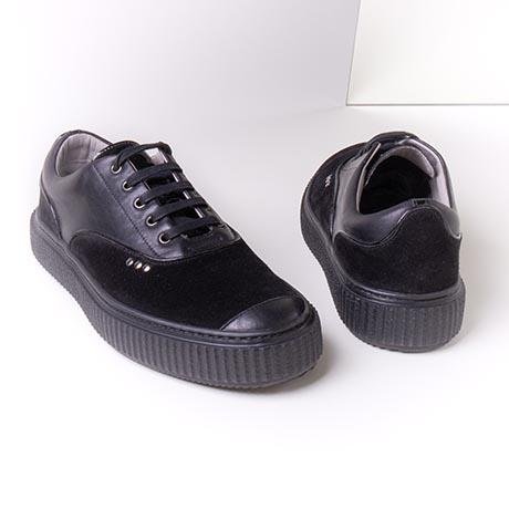 All black suede MEAKER sneaker