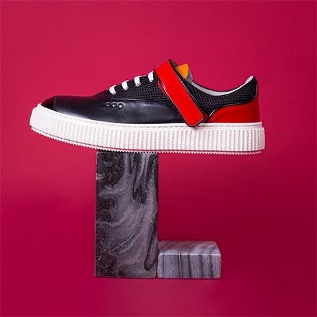 Black and red BEAKER band sneaker