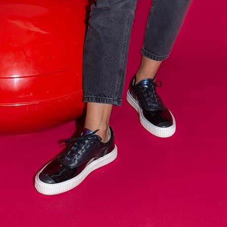 Black patent MEAKER sneaker