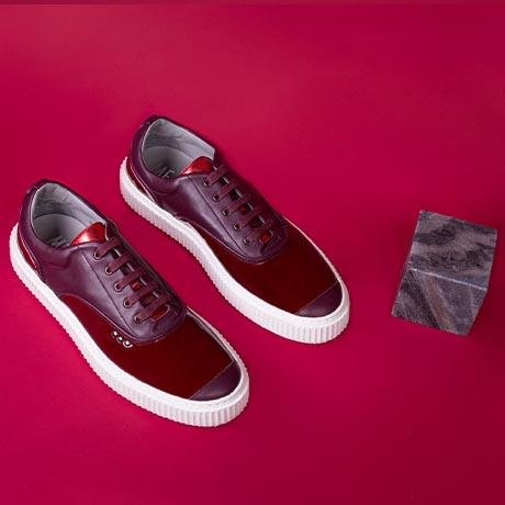 Bordeaux patent MEAKER sneaker