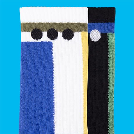 Duo Pack geometrical organic cotton sport socks