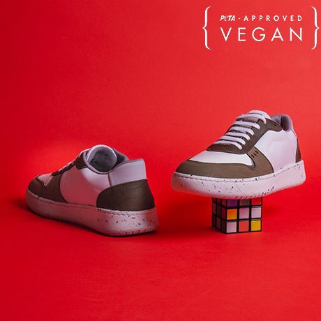 EVAN baskets vegan et recyclées en blanc et kaki - Main Image