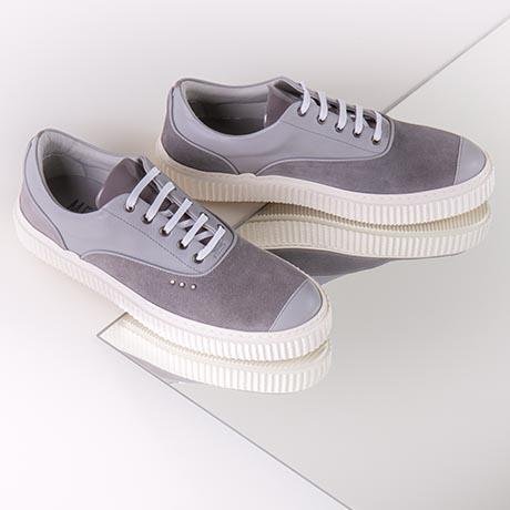 ME.LAND Grey suede MEAKER sneaker above