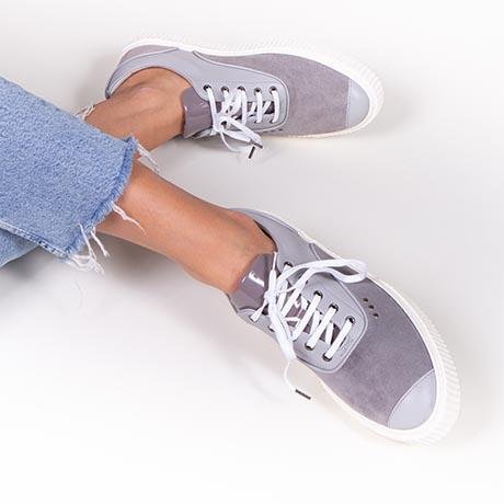 Baskets MEAKER en daim gris