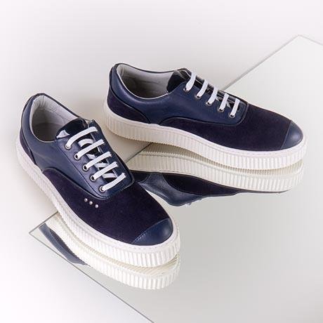 Navy suede MEAKER sneaker