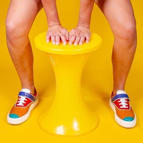 Baskets à bande vernie multicolore orange BEAKER