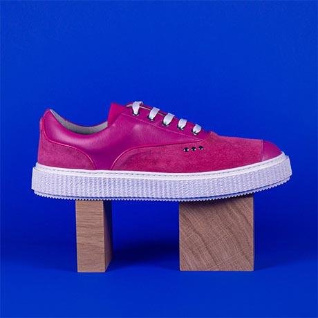 Pink suede MEAKER sneaker