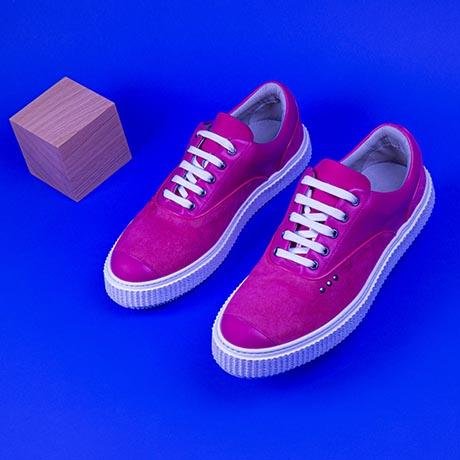 Pink suede MEAKER sneaker