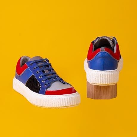 Red, black, blue and grey DEAKER sneaker