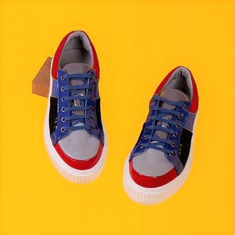 Red, black, blue and grey DEAKER sneaker