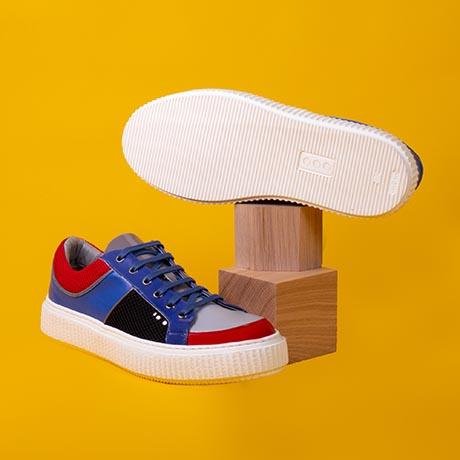 Red, black, blue and grey DEAKER sneaker