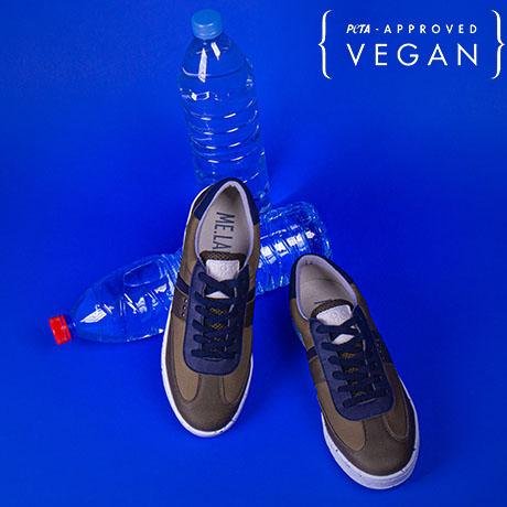VIVACE vegan and recycled sneaker in khaki and navy
