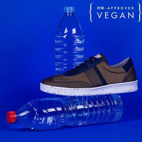 VIVACE baskets vegan et recyclées kaki et marine