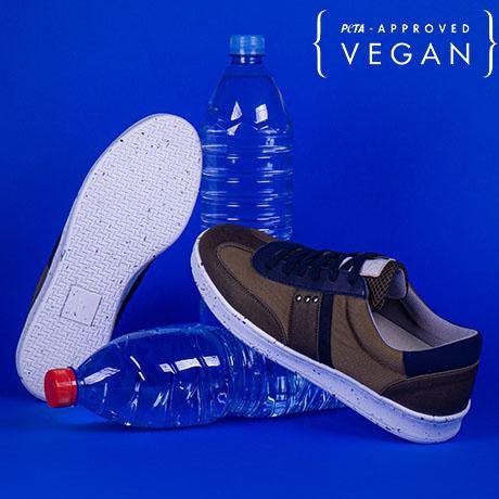 VIVACE baskets vegan et recyclées kaki et marine