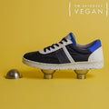 VIVACE vegan and recycled sneaker in navy, white and blue