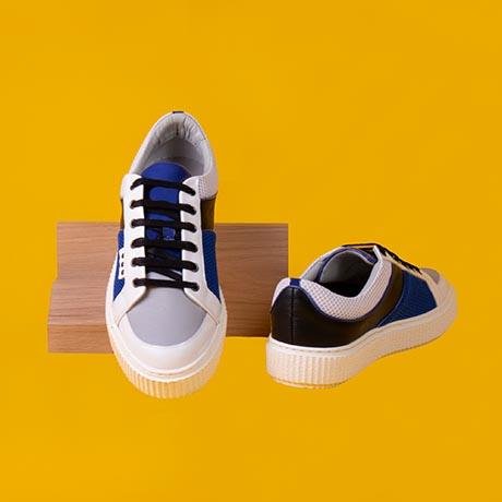 White, blue, black, grey DEAKER sneaker