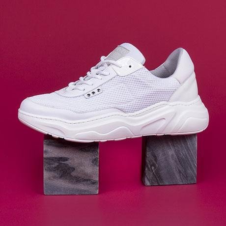 White recycled nylon DEBUT sneaker