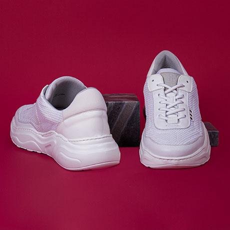 White recycled nylon DEBUT sneaker