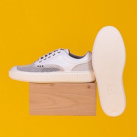 Baskets MEAKER en mesh blanc