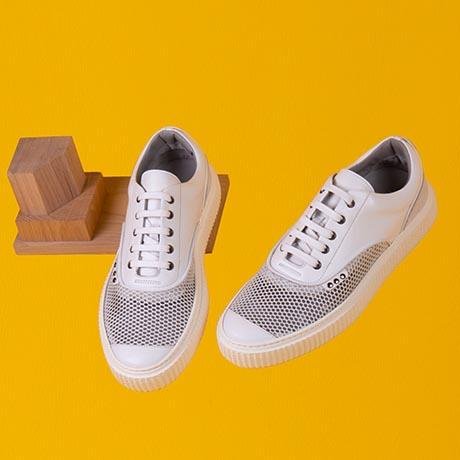 White mesh MEAKER sneaker